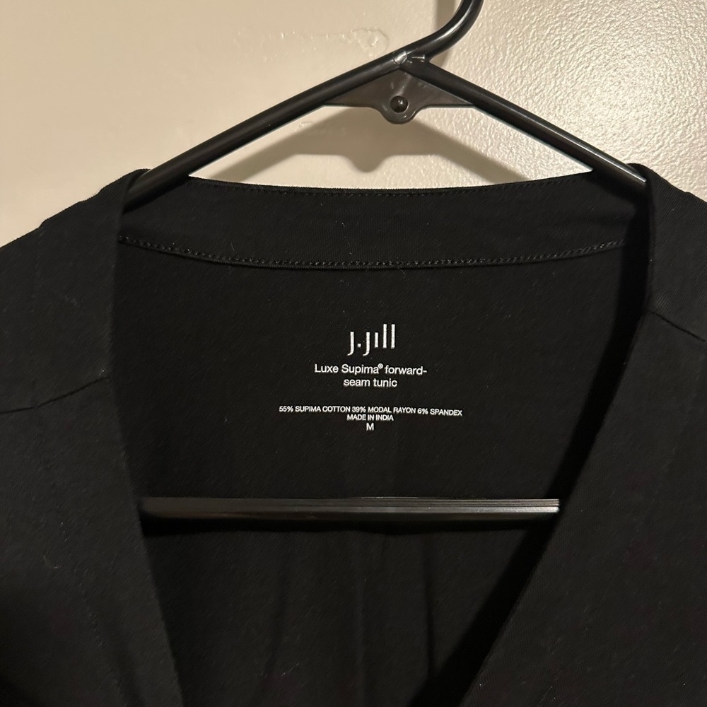 Jjill Women’s black Luxe Supima seam tunic, size M.  Never worn.